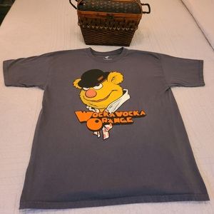 Fozzie Bear "ClockWork" Wocka Wocka Orange Tee-Shirt Gray Size L